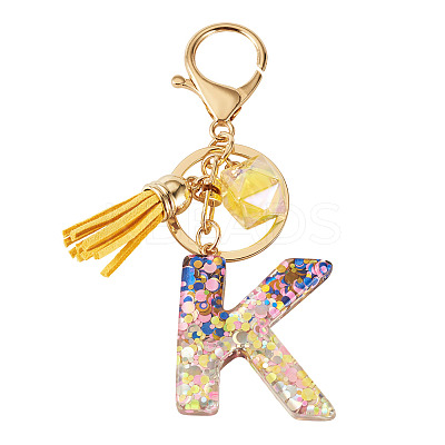 Alloy Resin Polygon Keychains KEYC-TADJ0002-03G-K-1