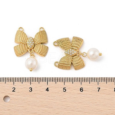 304 Stainless Steel Rhinestone Pendants STAS-L280-17G-1