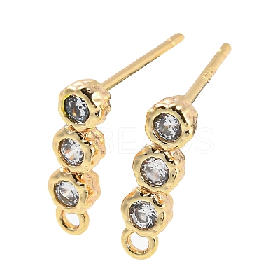 Brass Stud Earring Finding KK-L208-53G-1