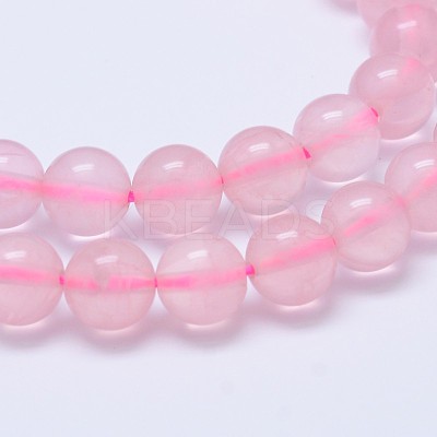 Pink Color Natural Madagascar Rose Quartz Beads Strands G-D653-6mm-1