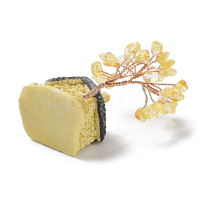 Resin & Natural Citrine Model Ornament DJEW-Z001-01A-1