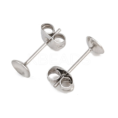 304 Stainless Steel Stud Earring Findings STAS-D389-03C-P-1