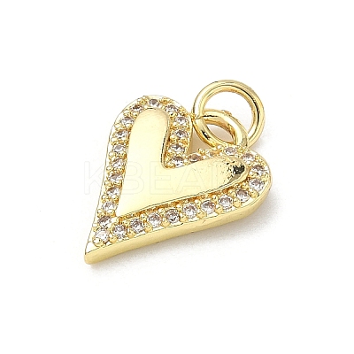 Brass Micro Pave Cubic Zirconia Pendants KK-H255-23G-1