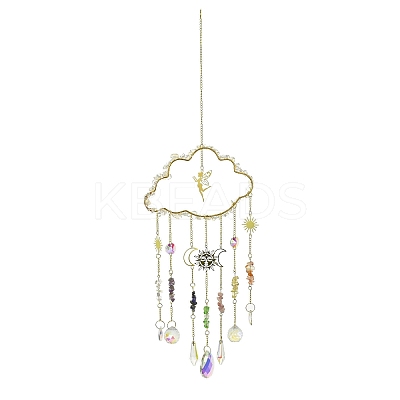 Metal Hanging Suncatchers HJEW-P018-D03-1