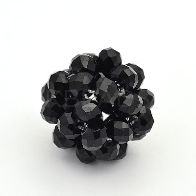 Glass Crystal Round Woven Beads GLAA-A034-10mm-A08-1