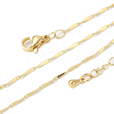 Brass Link Chain Necklaces for Women NJEW-D302-35G-1