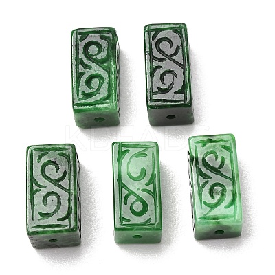 Dyed Natural Myanmar Jade Carved Beads GG-CBABA9C-07C-1