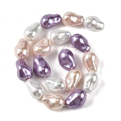 Electroplated Glass Beads Strands GL-CBA89C7-01C-1