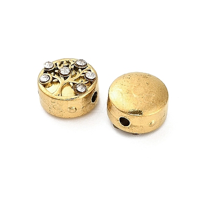 304 Stainless Steel Rhinestone Bead STAS-U047-14G-1