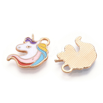 Alloy Enamel Pendants ENAM-T016-07-RS-1