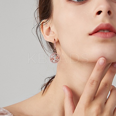 5Pcs Brass Micro Pave Clear Cubic Zirconia Pendants ZIRC-SZ0003-33A-1