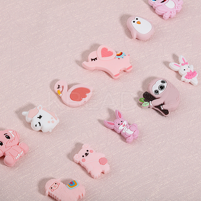 15Pcs 15 Styles Food Grade Eco-Friendly Silicone Focal Beads SIL-CA0002-21-1