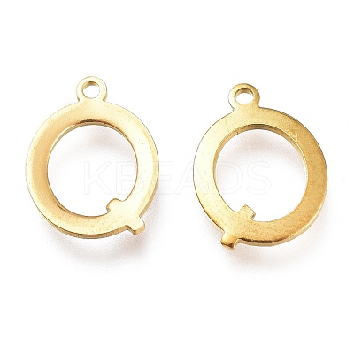 PVD Vacuum Plating  304 Stainless Steel Charms STAS-H112-Q-G-1
