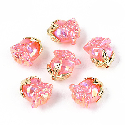 UV Plating Opaque Acrylic Beads MACR-C029-06A-02-1
