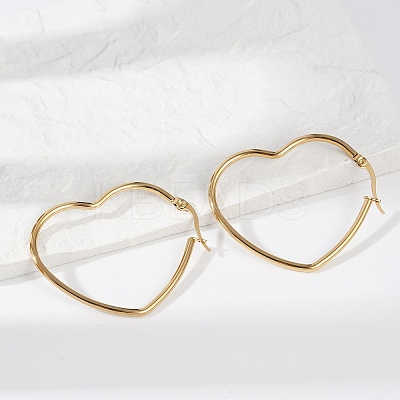 201 Stainless Steel Hoop Earrings EJEW-A052-12A-1