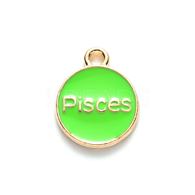 Alloy Enamel Pendants X-ENAM-S124-01B-06H-1