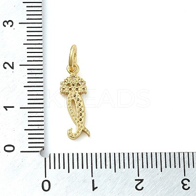 Brass Micro Pave Cubic Zirconia Pendants KK-M273-01G-L-1