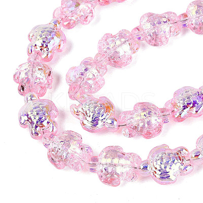 Electroplate Transparent Glass Beads Strands EGLA-N055-04A-06-1
