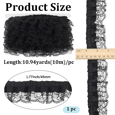 10M Polyester Fringe Lace Trim OCOR-GF0006-12D-1