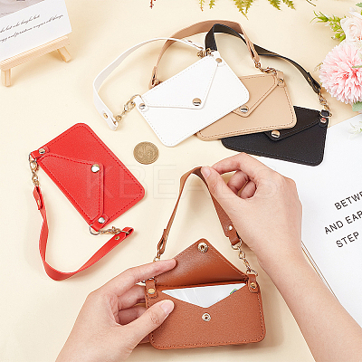 5Pcs 5 Colors Imitation Leather Women's Mini Envelope Clutch Bags AJEW-WR0001-85-1