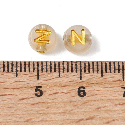 Luminous Transparent Acrylic Beads OACR-P037-01B-N-1