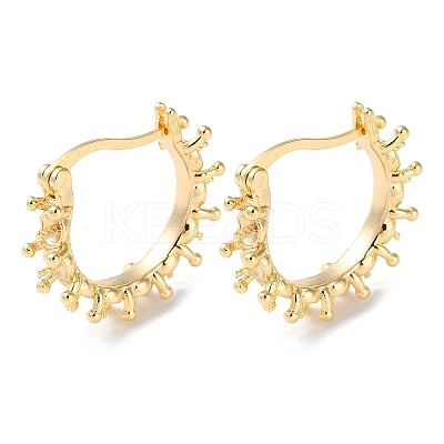 Brass Hoop Earring Findings KK-F867-47G-1