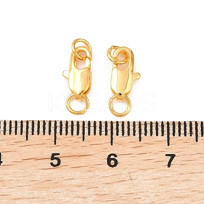 Brass Lobster Claw Clasps X-KK-KK801-G-1