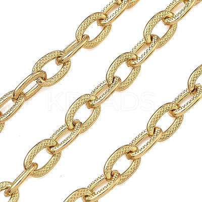 304 Stainless Steel Textured Cable Chains CHS-F025-11G-1