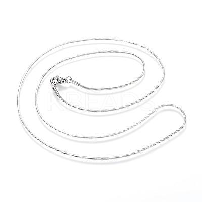 Tarnish Resistant Classic Plain 304 Stainless Steel Mens Womens Snake Chain Necklaces NJEW-A288D-1.2B-P-1