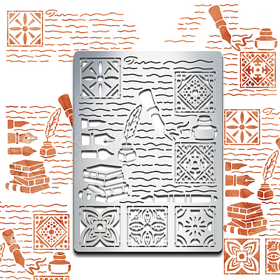 Stainless Steel Metal Stencils DIY-WH0289-058-1