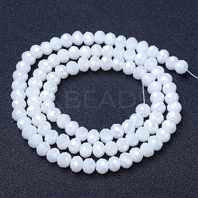 Electroplate Glass Beads Strands EGLA-A034-P3mm-B18-1