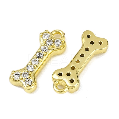 Brass Micro Pave Clear Cubic Zirconia Pendants LS-KK-L238-03G-1