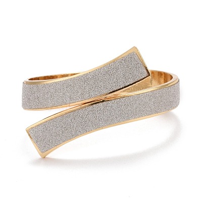 Sparkling Alloy Wrap Cuff Bangle BJEW-K223-09LG-1