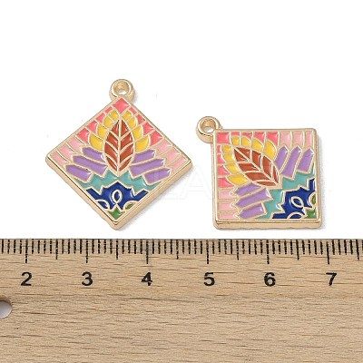 Rack Plating Alloy Enamel Pendants FIND-I038-04-1