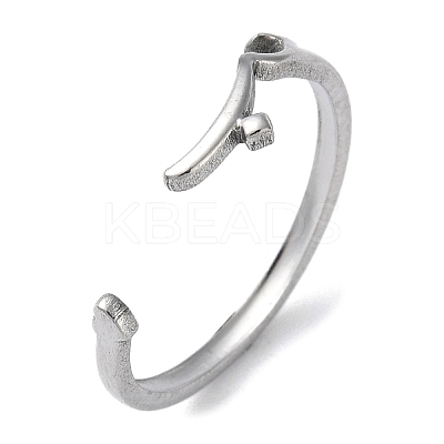 Non-Tarnish 304 Stainless Steel Open Cuff Rings RJEW-H219-01P-1