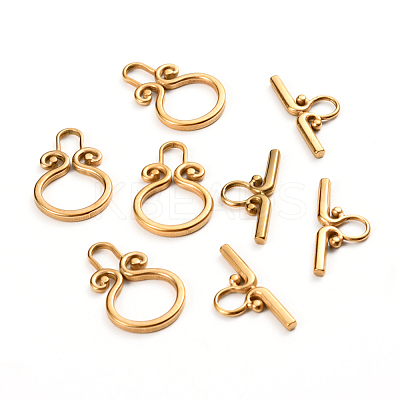 Ion Plating(IP) 304 Stainless Steel Toggle Clasps STAS-D142-03A-G-1