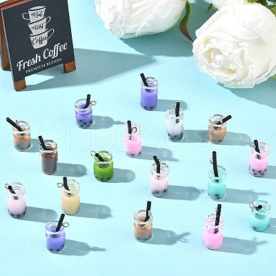 20Pcs 2 Styles Glass Bottle Pendants CRES-YW0002-63-1
