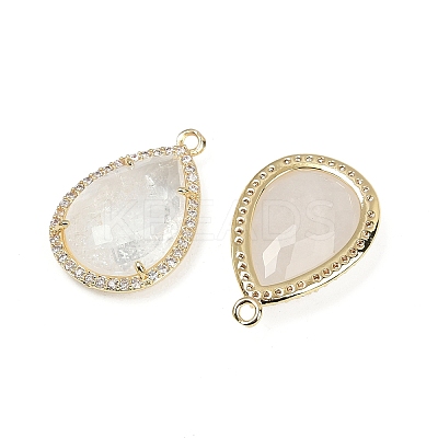 Natural Quartz Crystal Faceted Pendants G-I382-05G-10-1