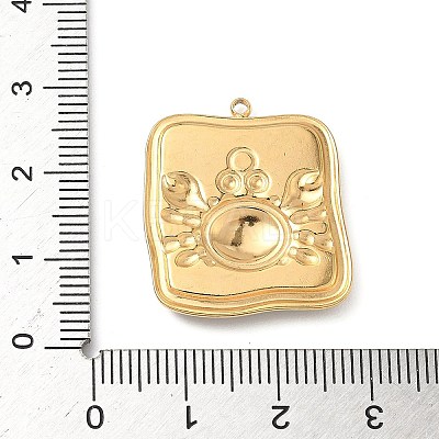 304 Stainless Steel Epoxy Resin with Natural Shell and Sequins Inside Pendants STAS-L026-17G-C03-1