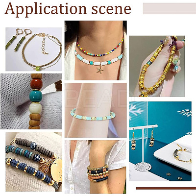 48pcs 4 styles Brass Spacer Beads KK-PH0005-79-1
