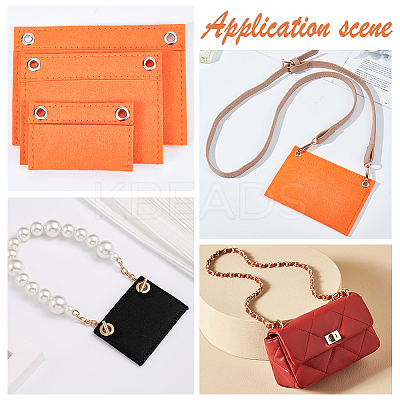 3Pcs 3 Style Felt Purse Organizer Insert FIND-WR0006-68A-1