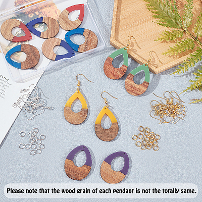 DIY Dangle Earring Making Kits RESI-OC0001-23-1