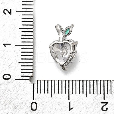 Brass Pave Clear Cubic Zirconia Charms LS-KK-Q048-21P-1