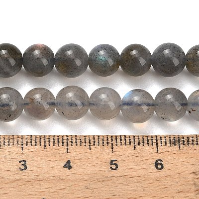 Natural Labradorite Beads Strands G-G448-7.5mm-04-1