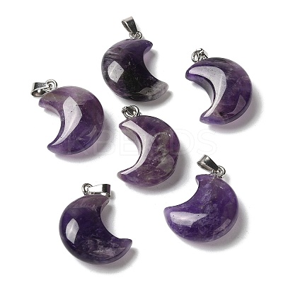Natural Amethyst Pendants G-H035-01P-07-1