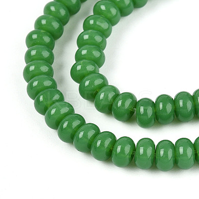 Opaque Spray Painted Glass Beads GLAA-ZX008-4mm-18T-1