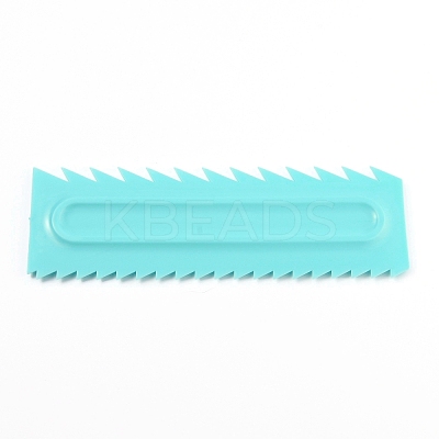 Plastic Baking Edge Dough Scraper and Cutter Pastry Spatulas AJEW-P077-05-1