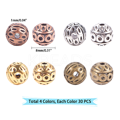Tibetan Style Zinc Alloy Beads PALLOY-PH0013-28-FF-WH-1
