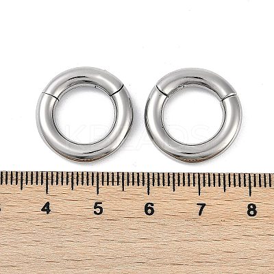 Round Ring 316 Surgical Stainless Steel Hoop Nose Rings EJEW-G416-19D-AS-1