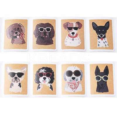 200Pcs Roll Dog Stickers DIY-U008-08B-1